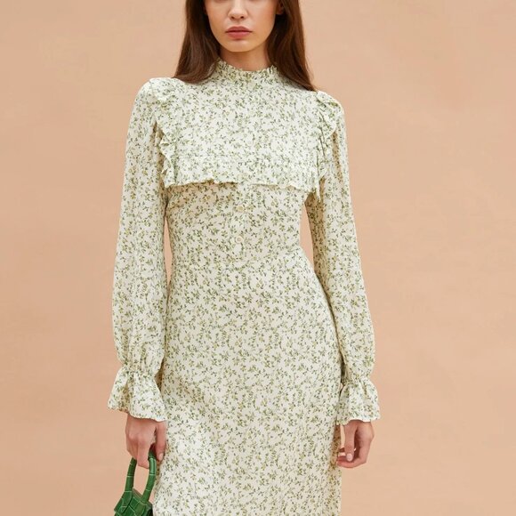 Reformation Hallie Ivy Maxi Dress - Size 8 - Picture 2 of 14